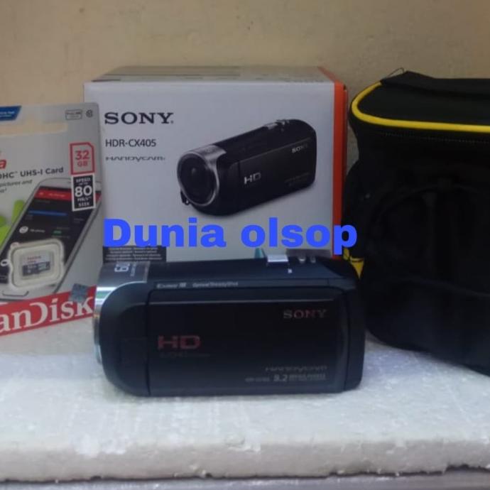 [ Promo ] Paket Handycam Sony Hdr-Cx405 Free Memori 32Gb Tas (Garansi Resmi) - Drone Kamera Dan Akse