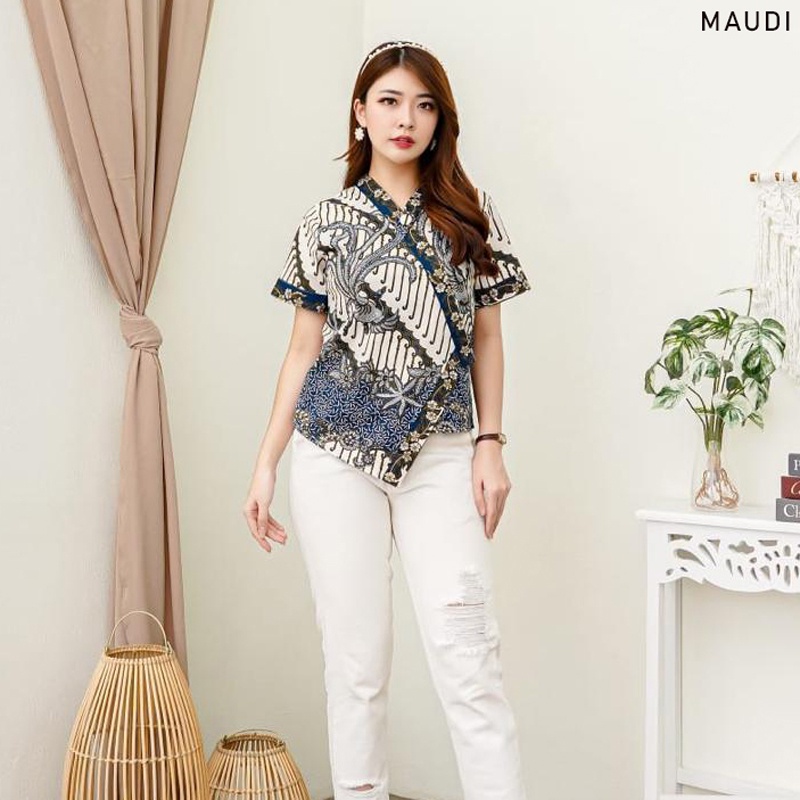 MAUDY TOP - Atasan Batik Wanita Blouse Wanita