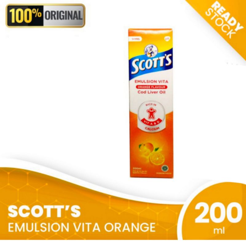 Scott's Emulsion Vita Calcium 200ml - Minyak Ikan Bayi
