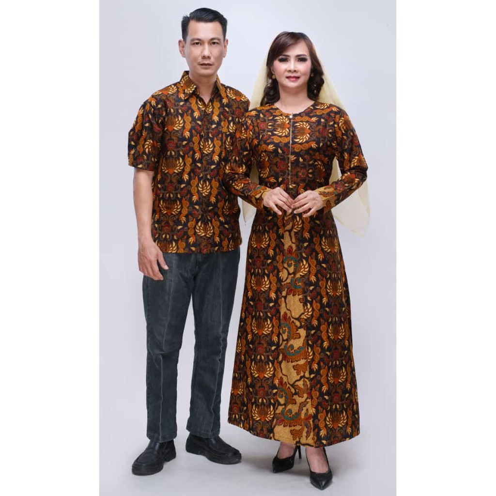 BATIK COUPLE PASANGAN SARIMBIT GAMIS WANITA JUMBO BUSUI MODERN TERBARU PREMIUM SOGAN MUSLIM NASHA