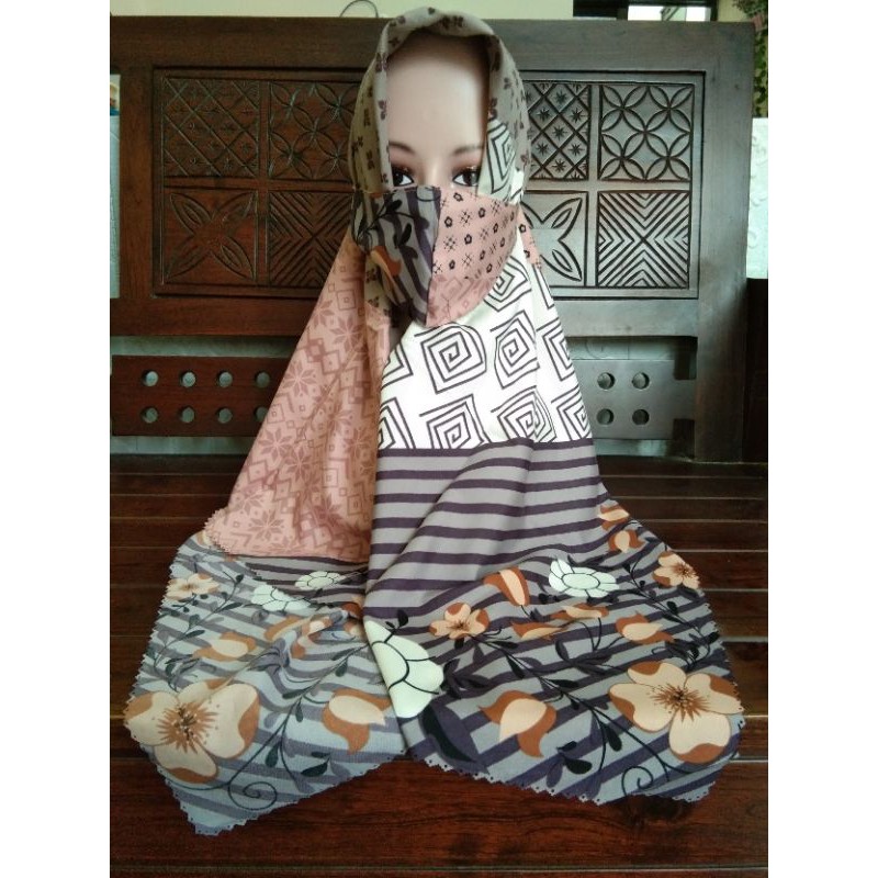 Jilbab + masker Umama motif 2