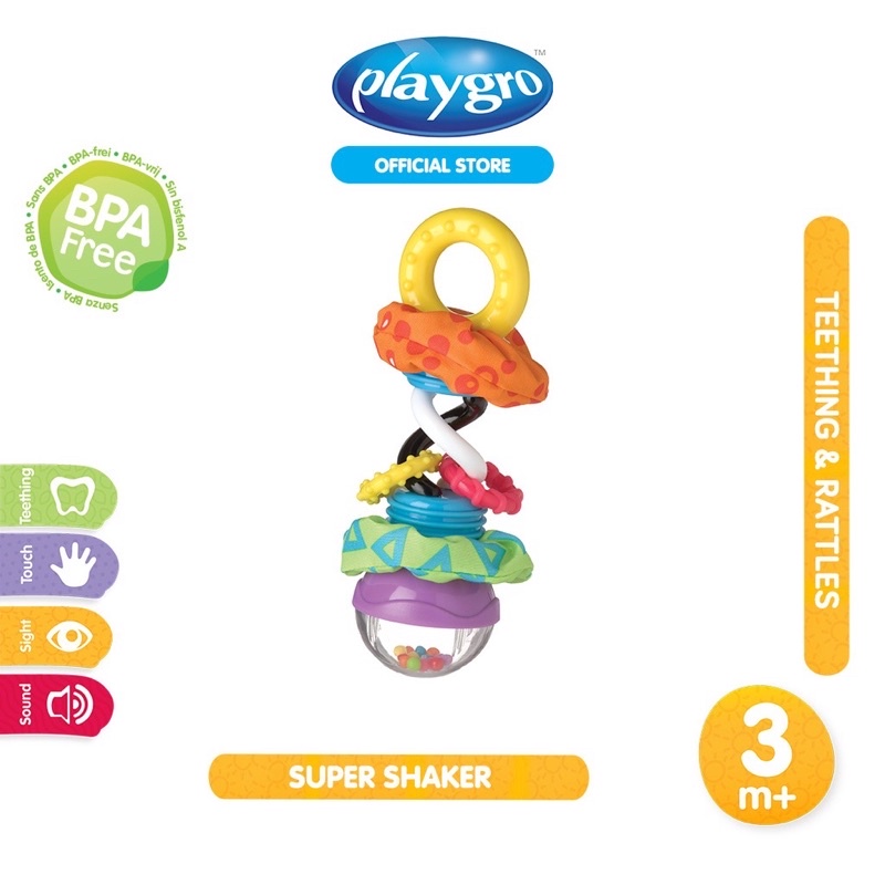 Playgro Baby Super Shaker Mainan Gigit Bayi Balita