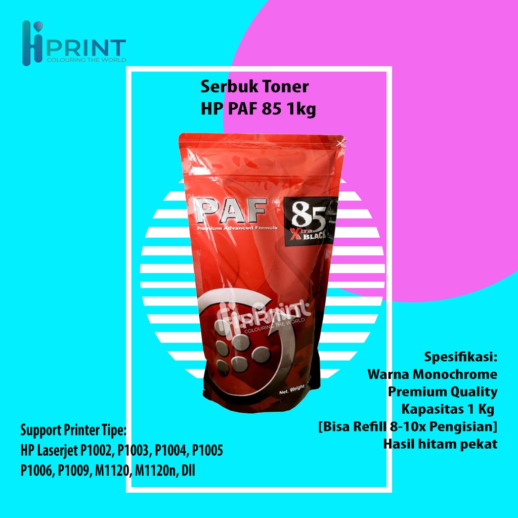 Serbuk Toner PAF (Premium Advance Formula), Cartridge HP 35A 36A 83A 85A 78A Serbuk Toner 85A