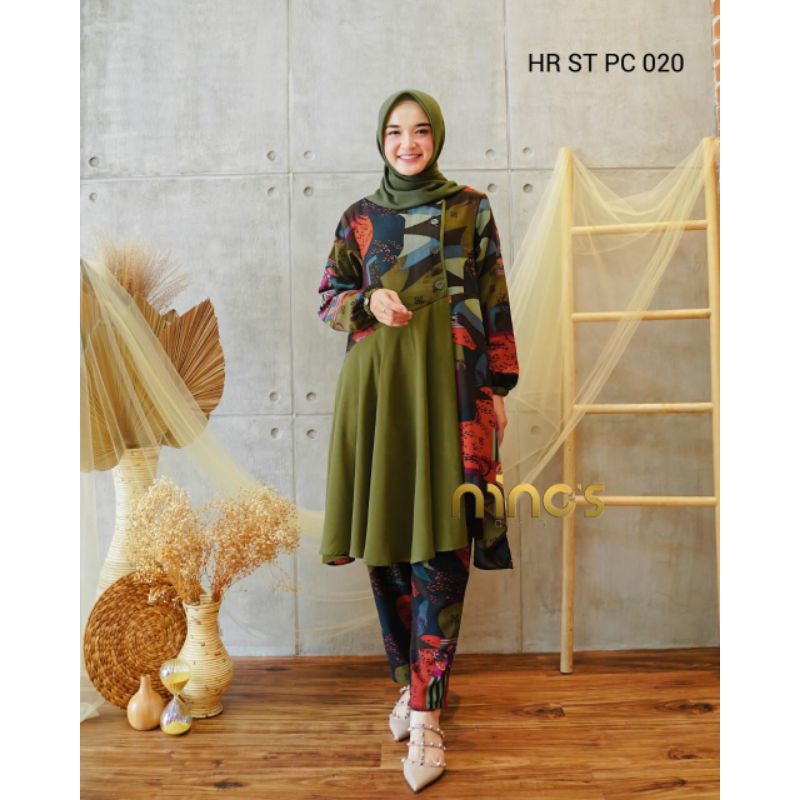 Setelan Tunic dan Celana Kode HR-ST-PC-0020 Ori by Ninos Design