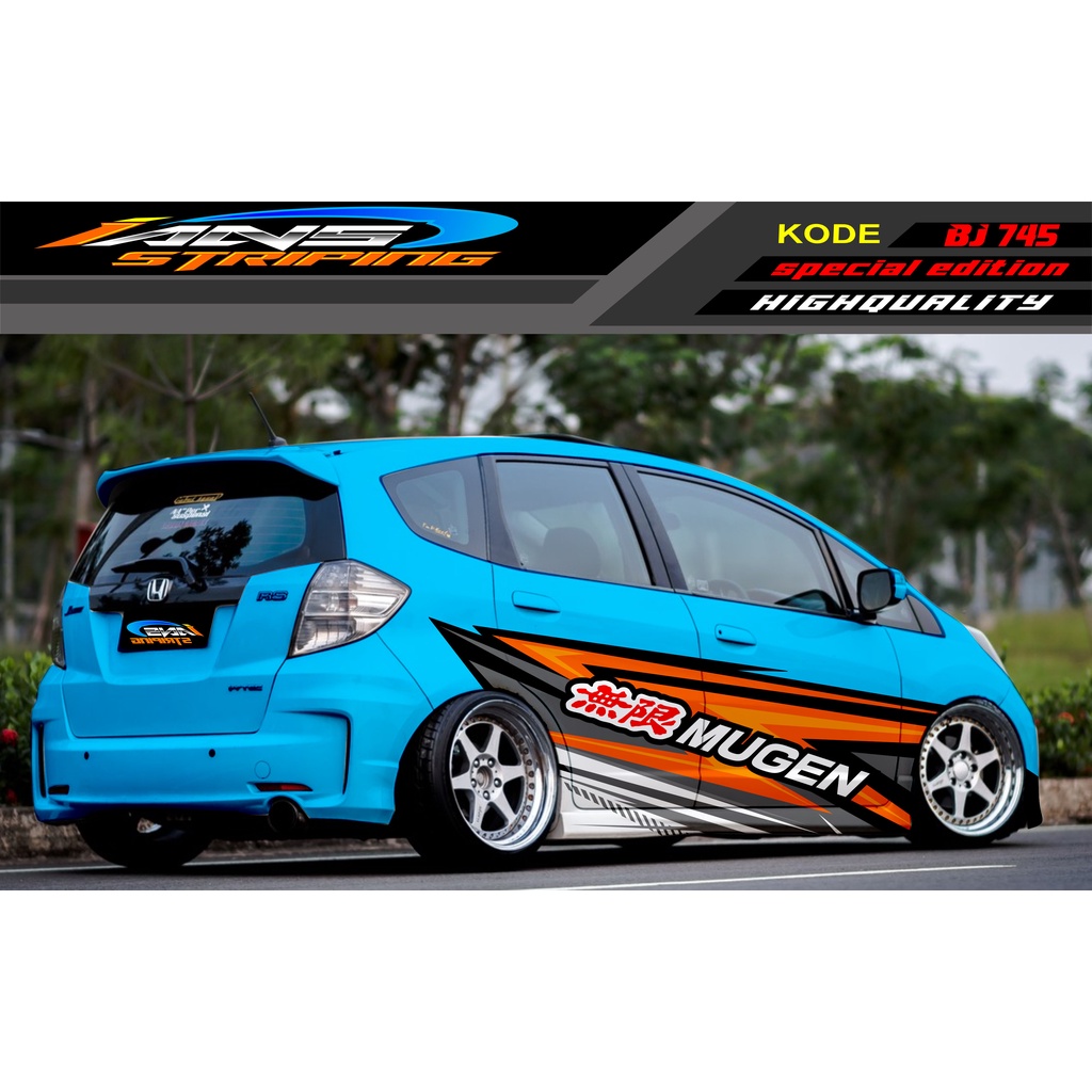 STICKER VARIASI MOBIL HONDA BRIO AGYA JAZZ AVANZA YARIS / DECAL STICKER MOBIL JAZZ / STIKER MOBIL