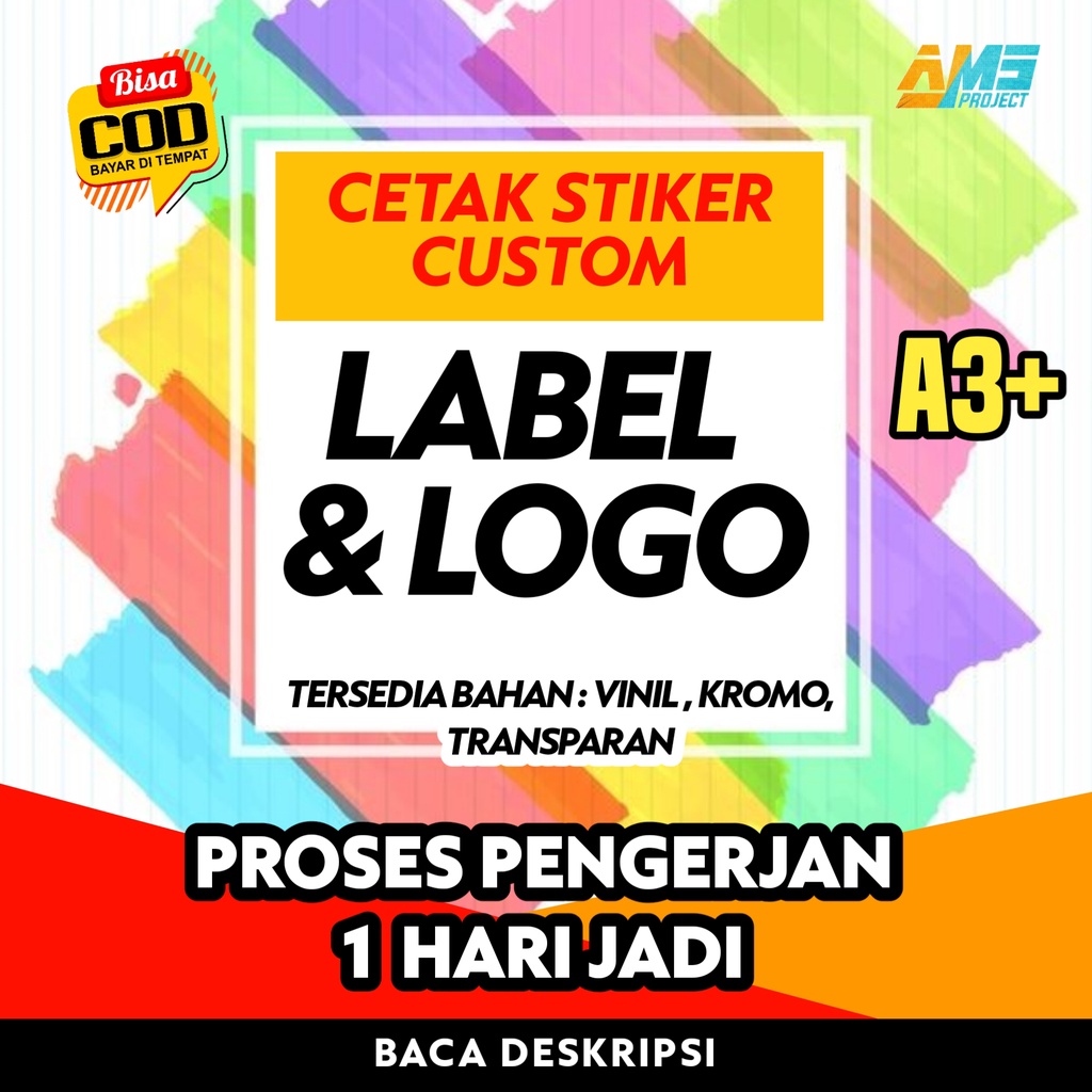 

Stiker Label CUSTOM / Label Kemasan / Label kemasan / Label Produk /A3+
