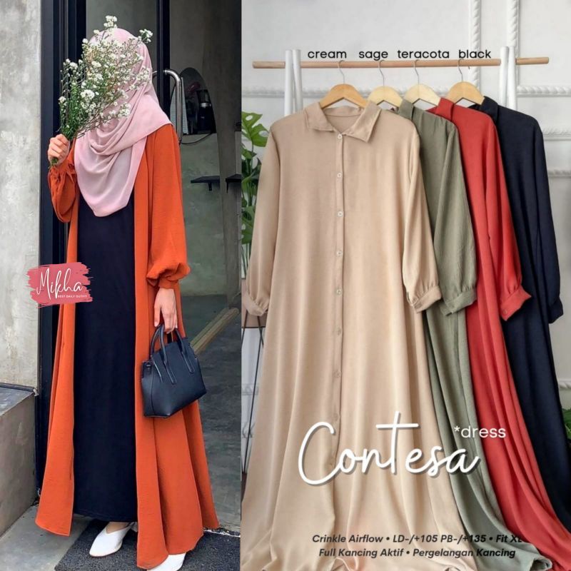Contesa maxi dress crinkle airflow premium By Mikhaa