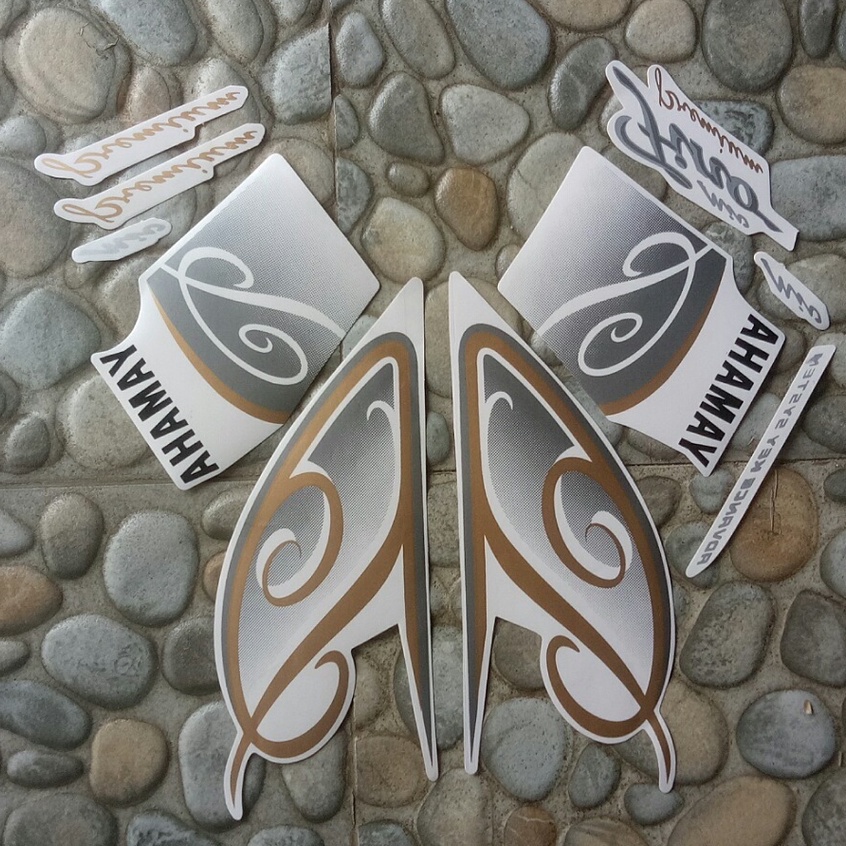 stiker striping motor yamaha fino premium 2021 putih
