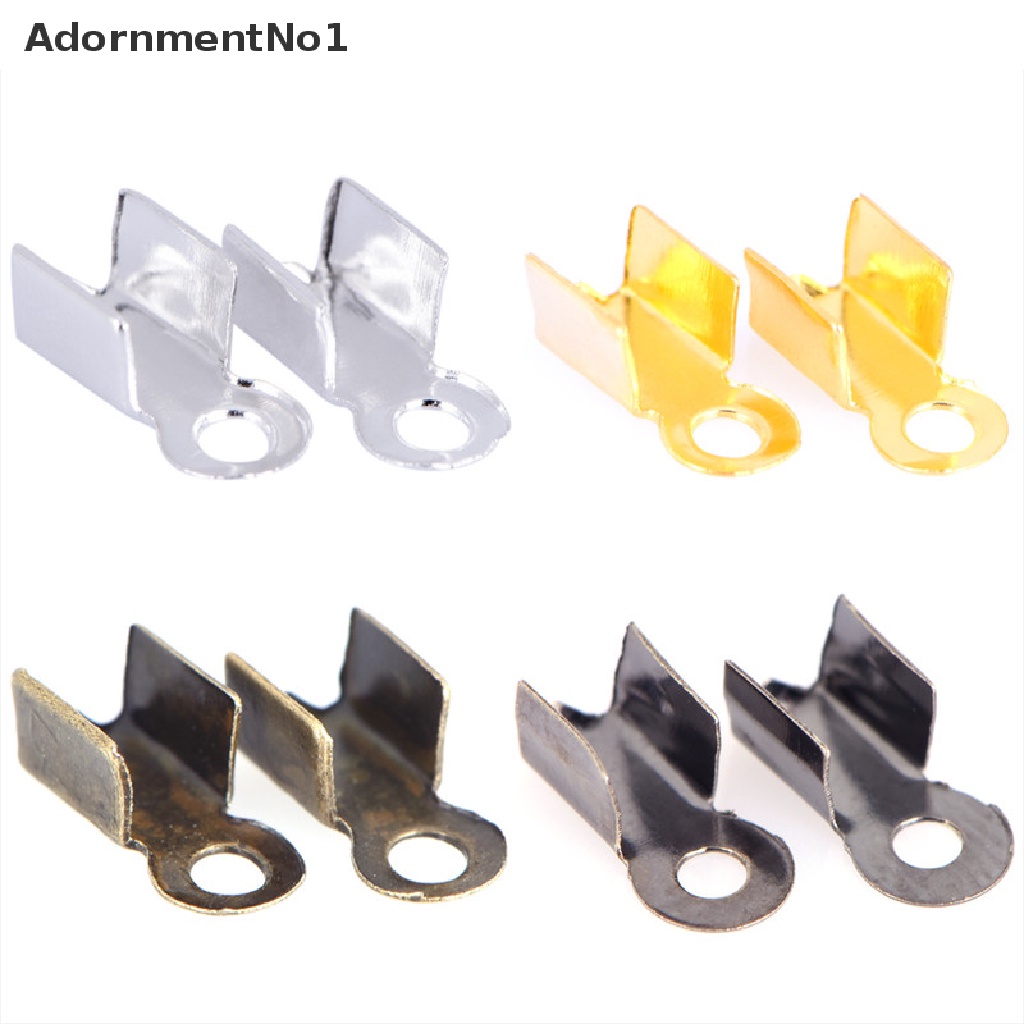 (AdornmentNo1) 100pcs / Set End Cap / Tutup Ujung Tali Kulit Untuk Membuat Perhiasan DIY