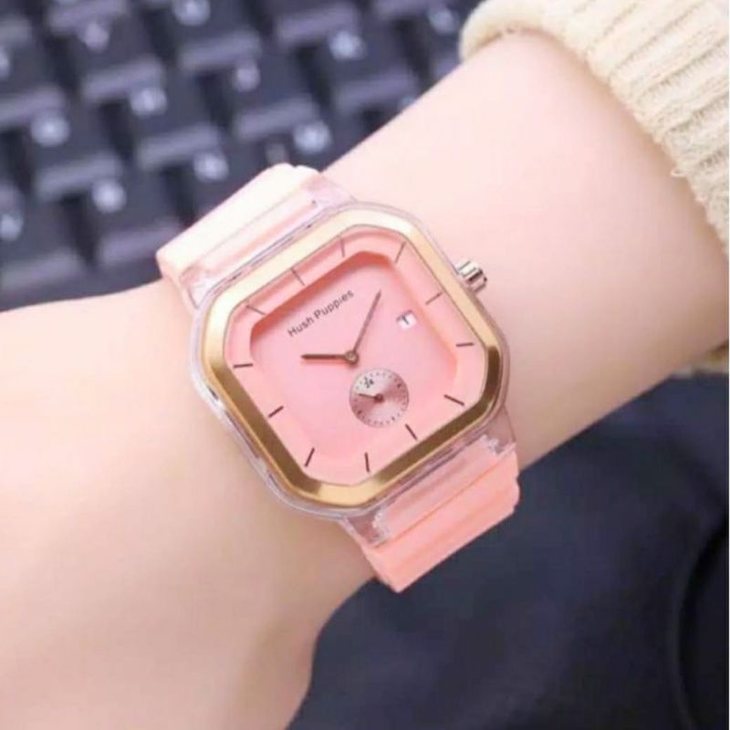 Jam Tangan Wanita_Hush_Puppies_Tanggal Aktif Strap Rubber bisa COD