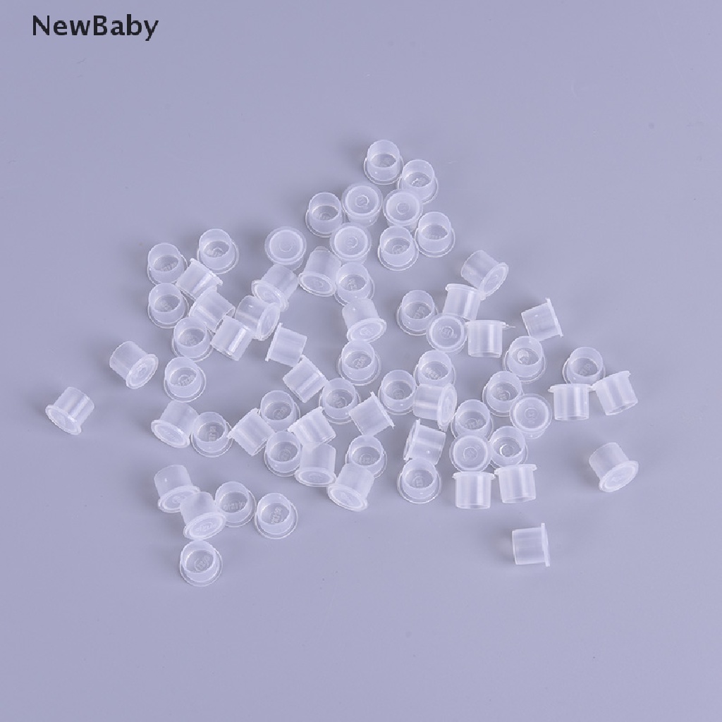 Newbaby 1000pcs Cup Holder Tinta Tato Warna Putih Transparan