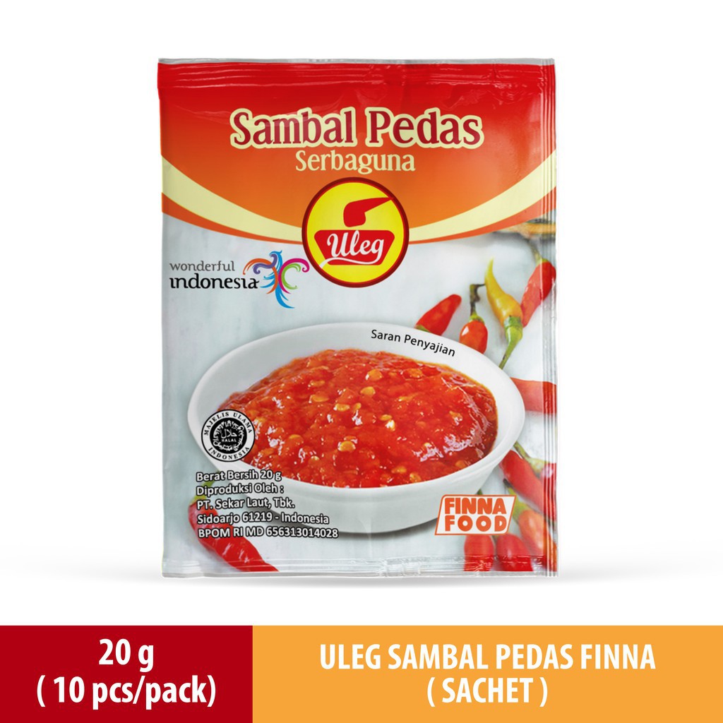 

FINNA Sambal uleg pedas sachet (10x10x20gr)
