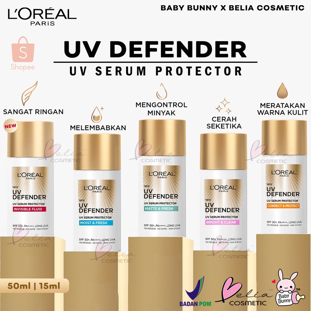 ❤ BELIA ❤ L'Oreal UV Defender Protector SPF 50 15 Sunscreen loreal Sunblock Loreal Perfect Matte &amp; Fresh