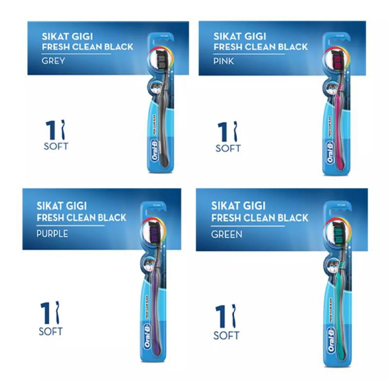 Sikat Gigi Oral B Fresh Clean Black Soft