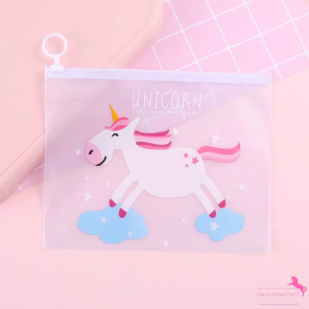 Map Unicorn Size BESAR dengan Zipper Map Kertas Unicorn