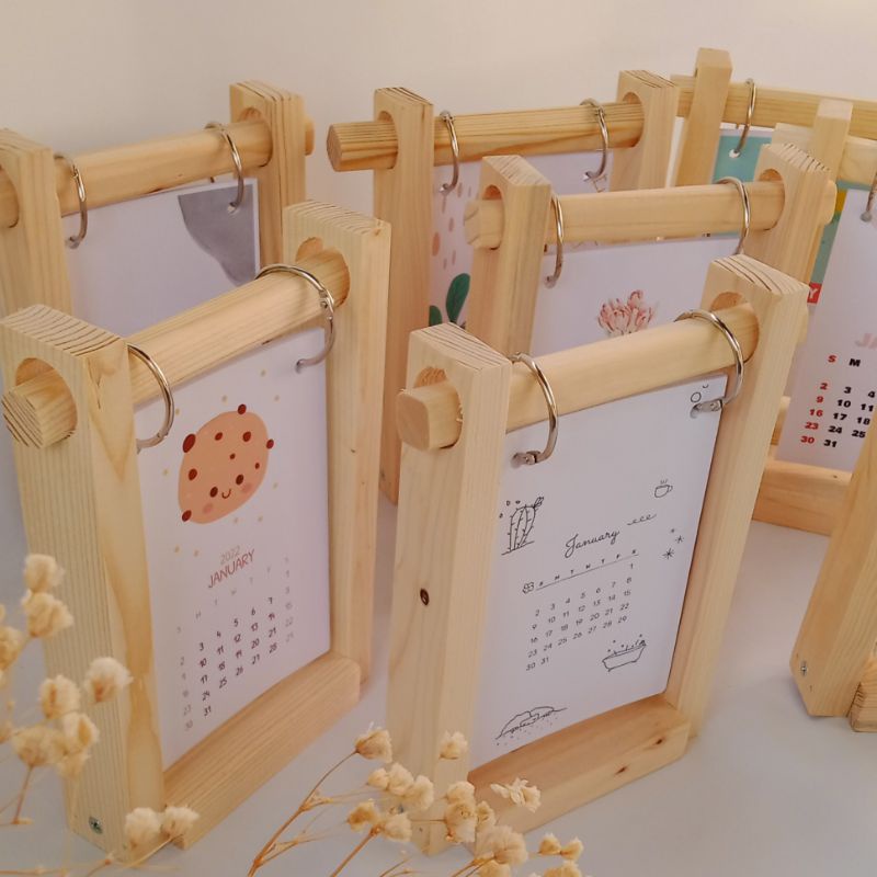 [New] Stand kalender 2022 aesthetic, kalender meja korean style, kalender ring, kalender aesthetic