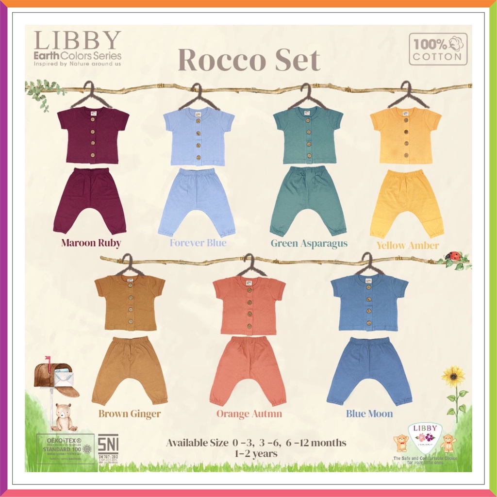 ❤ Fashionbabies ❤ [ TERBARU ] LIBBY ROCCO EARTH SERIES | SETELAN OBLONG PENDEK CELANA PANJANG