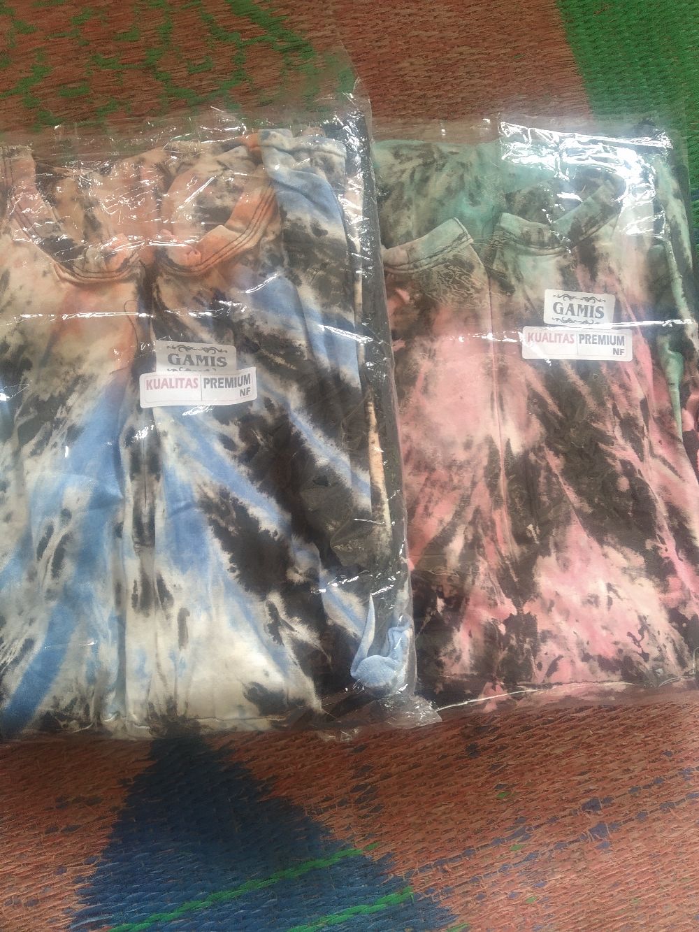 Gamis Kaos Tiedie 3, Bisa Pilih Warna, Cod, Resleting,gamis Wanita, Pakaian Muslimah, Batik Reza