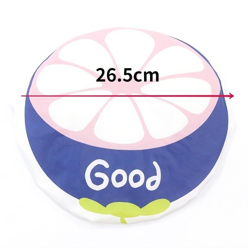 1PC Cute Fruit Women Household Adjustable Elastic Band Shower Cap / Waterproof Plastic Reusable Bath Shower Hat / Bathing Accessories