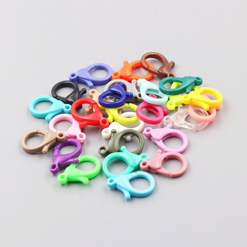 100pcs. Grosir kait kokot lobster clasp plastik 25x15mm