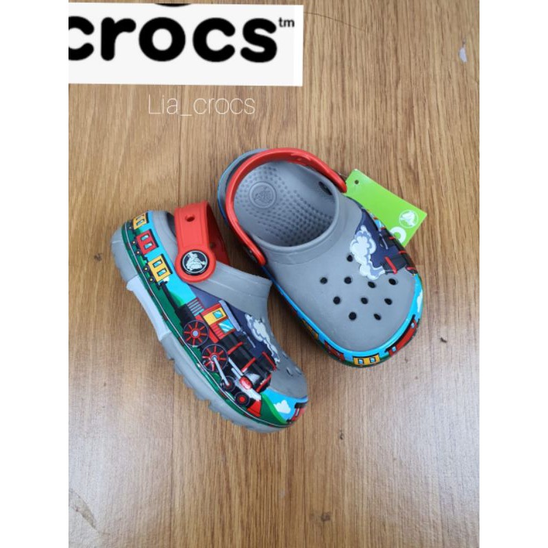 CROCS ANAK LED LAMPU TRAIN KERETA