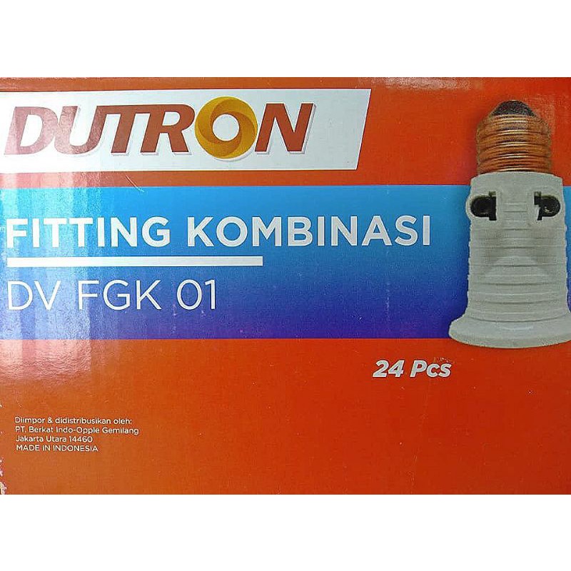 FITTING COLOKAN LAMPU PLAFON GANTUNG KOMBINASI DUTRON HITAM PUTIH DV-FGK-01-HG