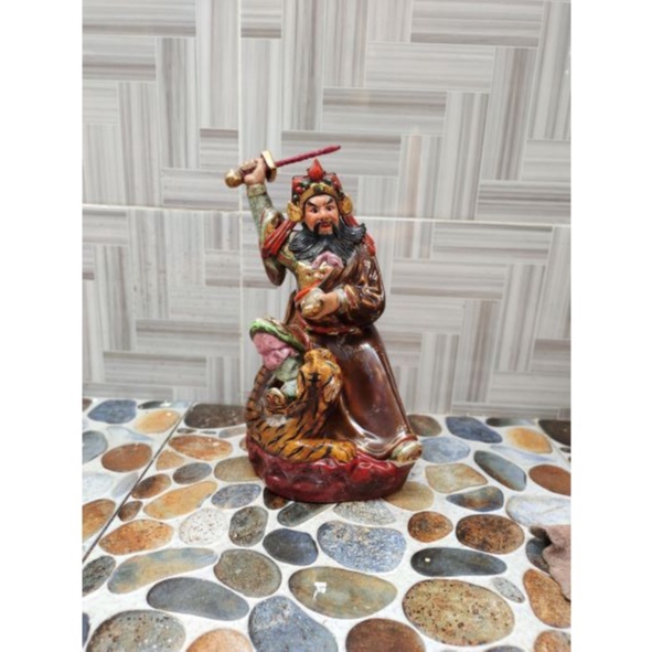 Patung Dewa Perang Kwan Kong Keramik Kuno Jadul Antik