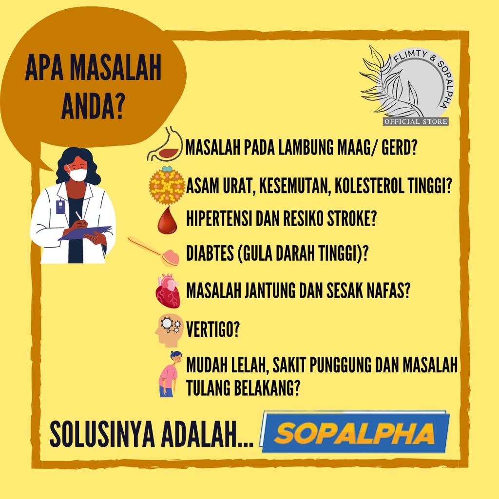 SOPALPHA 4 BOX Minuman Kesehatan Obat Suplemen Daya Tahan Tubuh Herbal Diabetes Kolesterol Diet BPOM