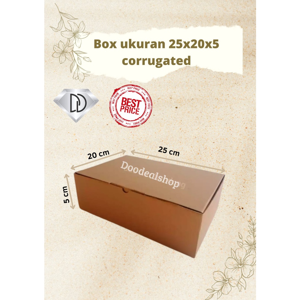 10pcs DUS PACKING 25X20X5 (CORRUGATED DIE CUT) DUS PIZZA KARDUS BOX PACKING OLSHOP DUS HAMPERS BOX K