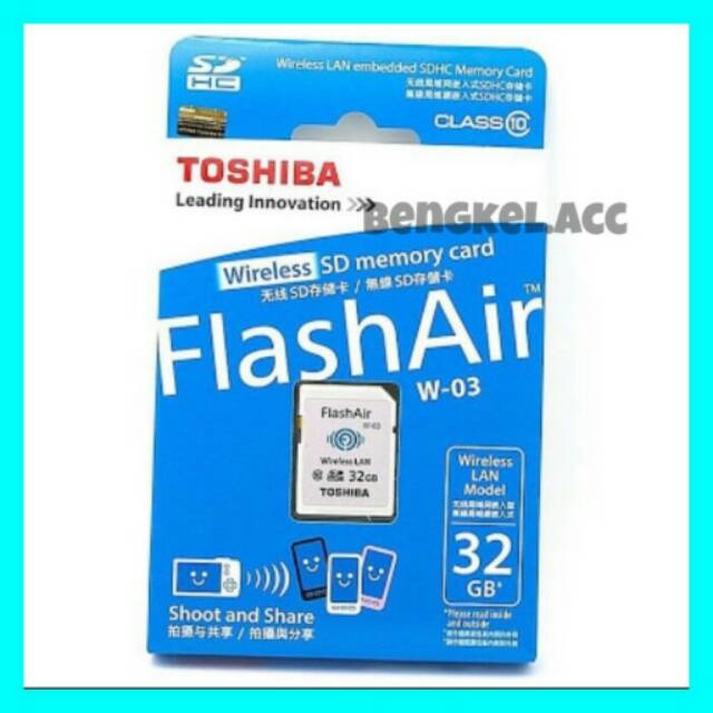 FLASH AIR TOSHIBA 32GB WIFI SD CARD WIRELESS LAN FLASHAIR ORI