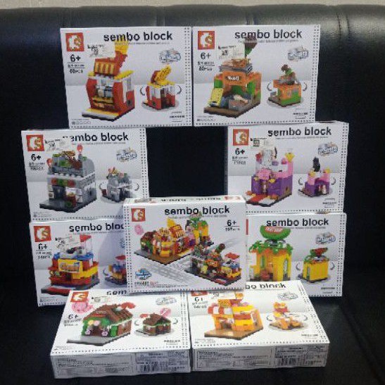 Mainan Sembo Block Blok Mini City 601001-601008