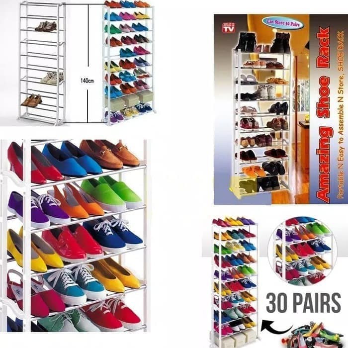 RAK SUSUN SEPATU 10 TINGKAT (AMAZING PORTABLE SHOE RACK)