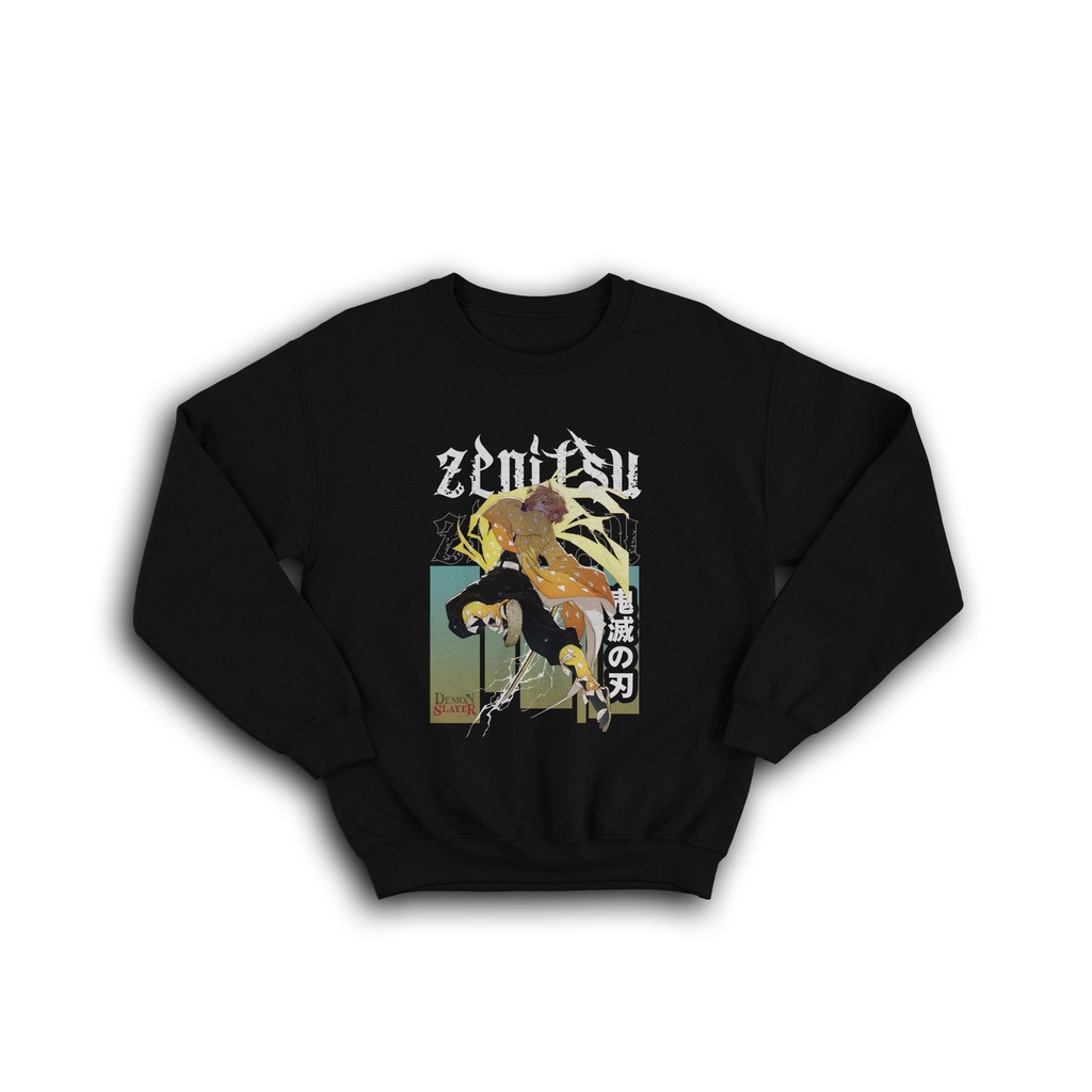 JAKET SWEATER HOODIE CREWNECK DEMON SLAYER ZENITSU