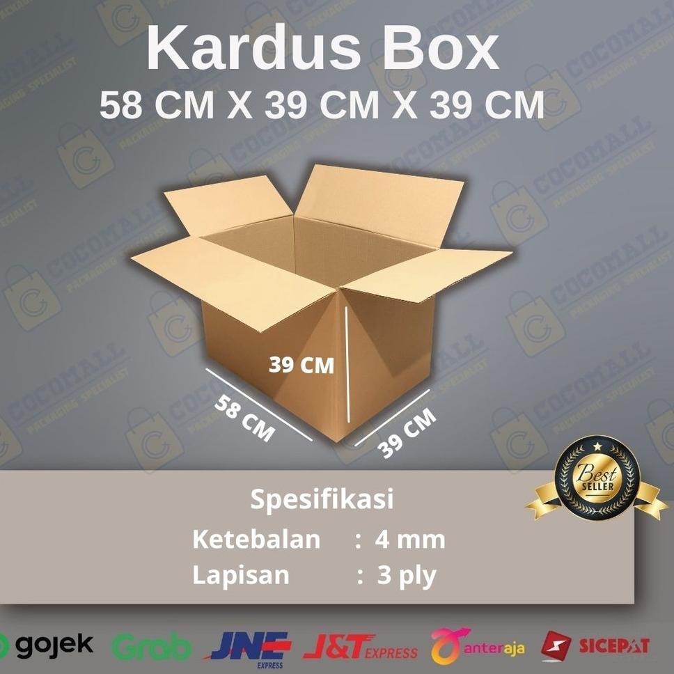 

Baru KARDUS KARTON BOX POLOS JUMBO BESAR UKURAN 58x39x39 CM TTG