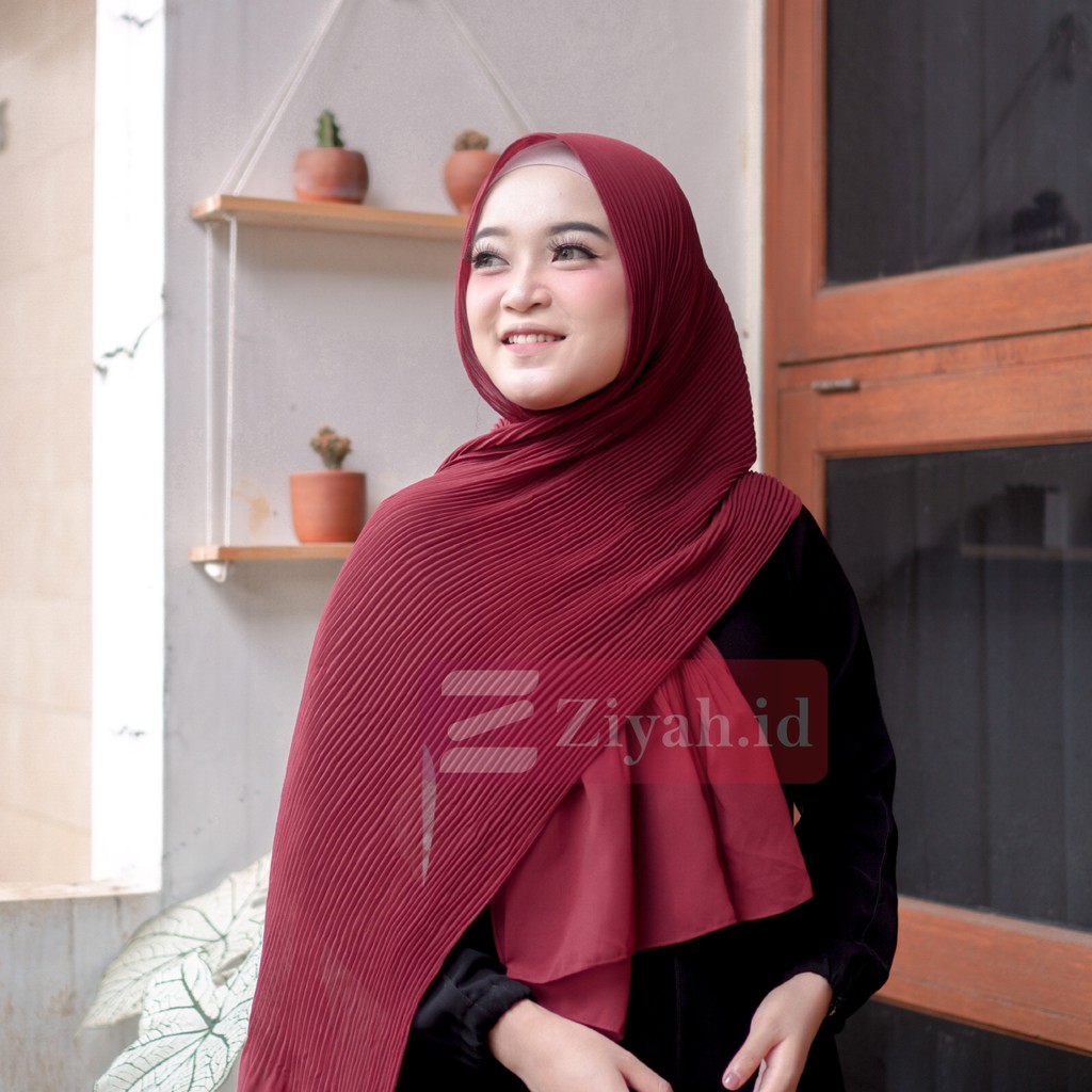 Ziyah.id Pashmina Plisket candy / Permen 180x75 15 warna pilihan premium-6