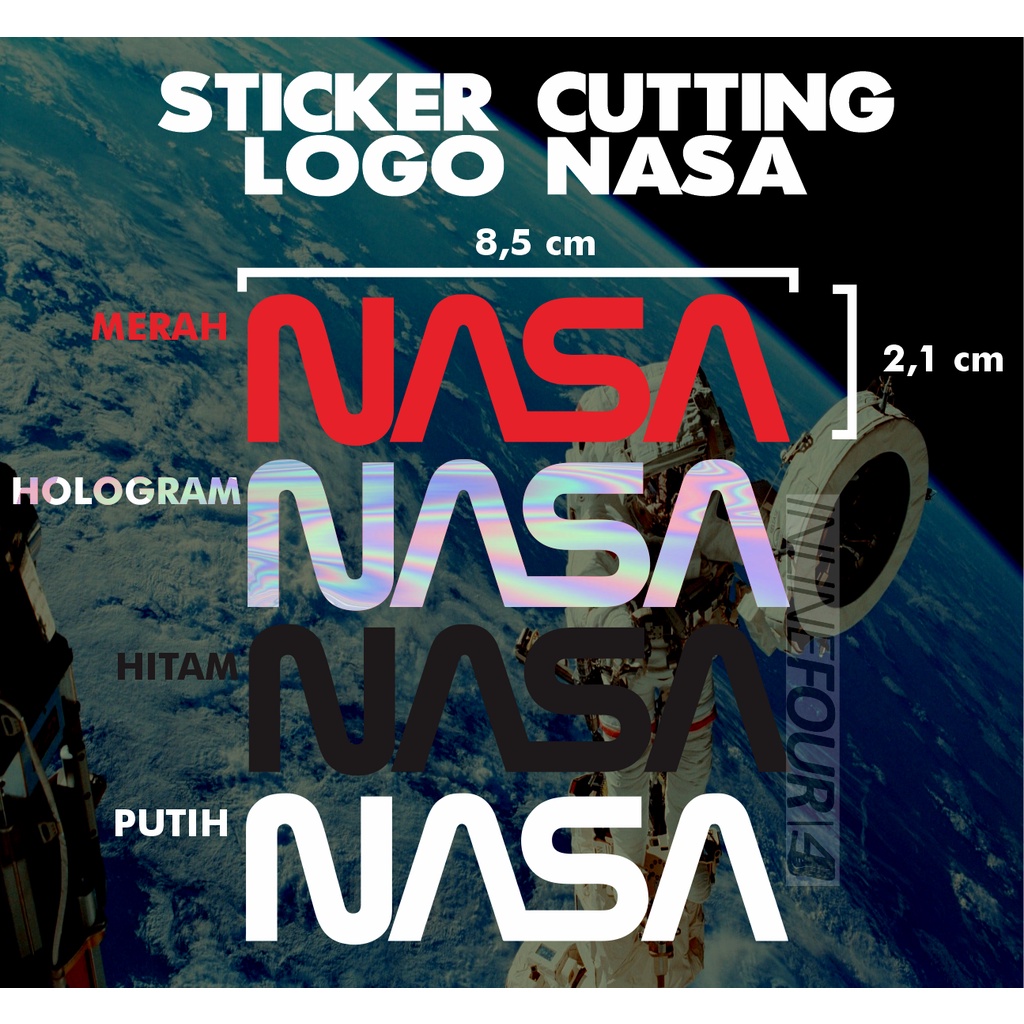

Stiker Cutting Logo NASA Sticker Helm Motor Murah Berkualitas