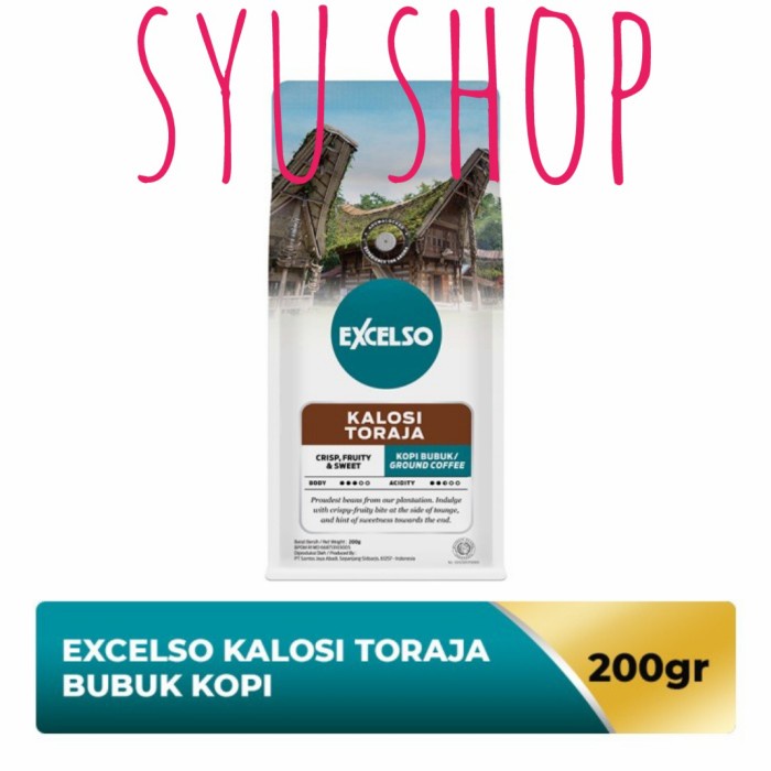 

Excelso kalosi toraja ground coffee kopi bubuk 200 gr