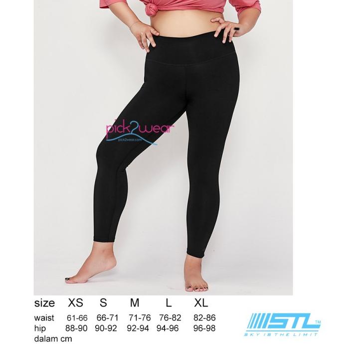 STL Legging Sport Celana Olahraga Senam Yoga FItness Highwaist Black
