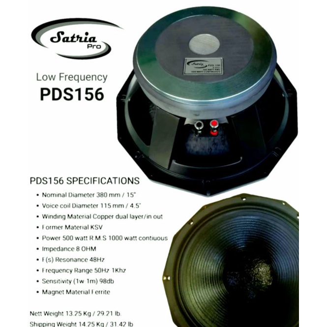 Speaker 15" Satria PDS 156