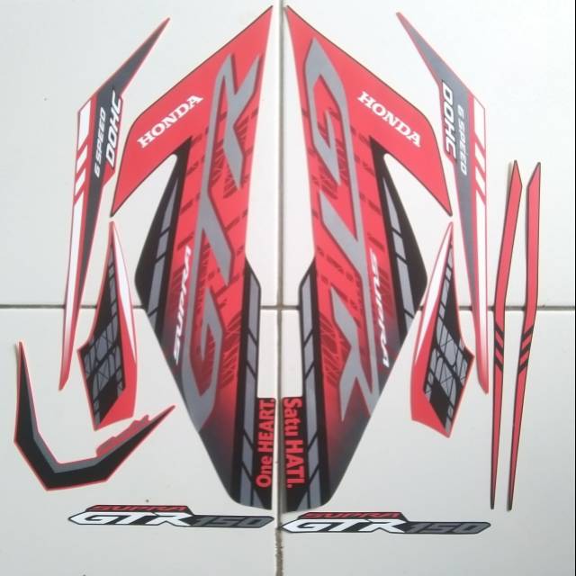 stiker striping honda supra gtr150 2019 merah