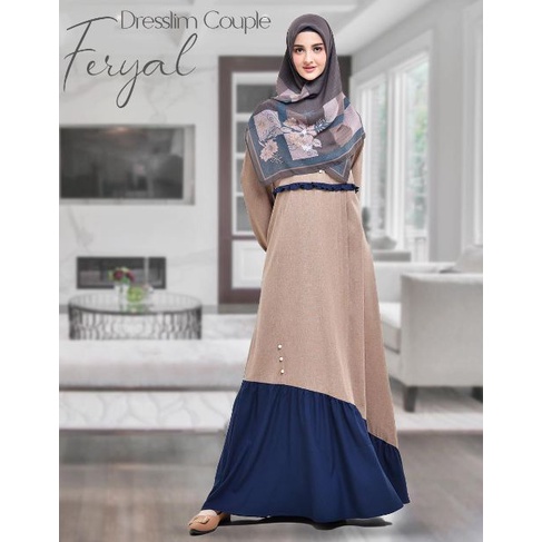 Dresslim Couple Feryal - Dresslim Couple Feryal Rabbani Original Gamis dan Koko couple Gamis dan kok