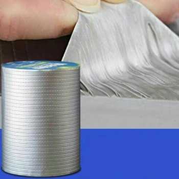 Lakban Aluminum Foill Waterproof Adhesive 5 m / Lakban Aluminium Foil Anti Bocor Tahan Panas / Lakban Anti Bocor Waterproof Anti Air Super Kuat Aluminium Foil / Lakban Tape Ajaib Magic Perekat Anti Bocor Serbaguna Super Lengket / Isolasi Aluminium Foil