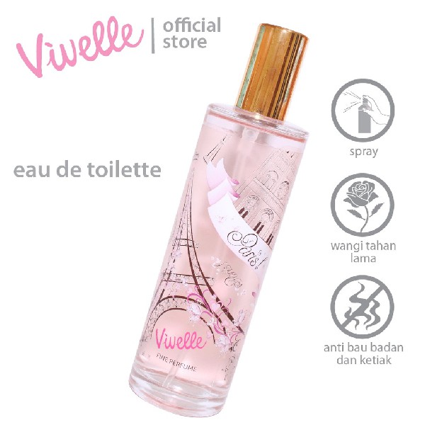 Vivelle Eau De Toilette Designer Perfume Glass - Paris 100ml | EDT - EK (luar pulau pakai Expedisi Hemat)