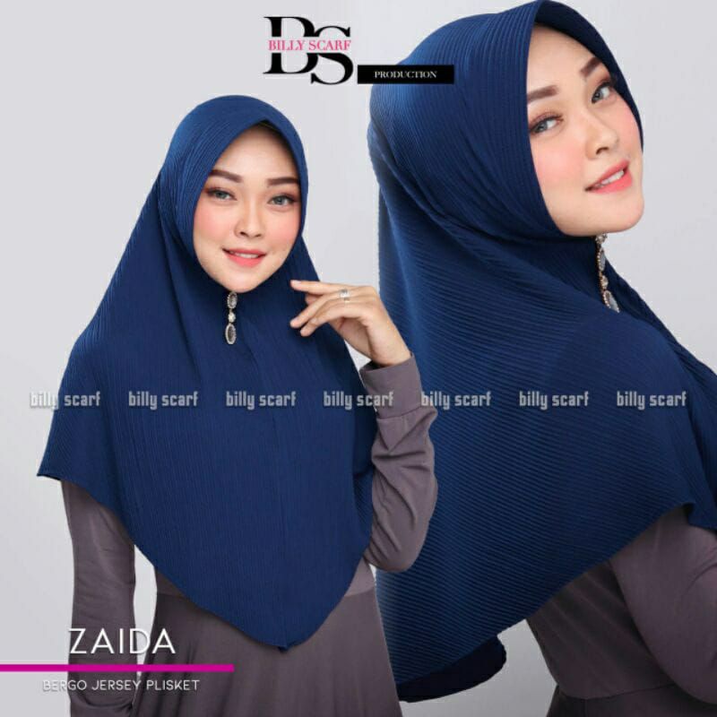 Hijab Instan Plisket Jersey ZAIDA ORIGINAL BILLY