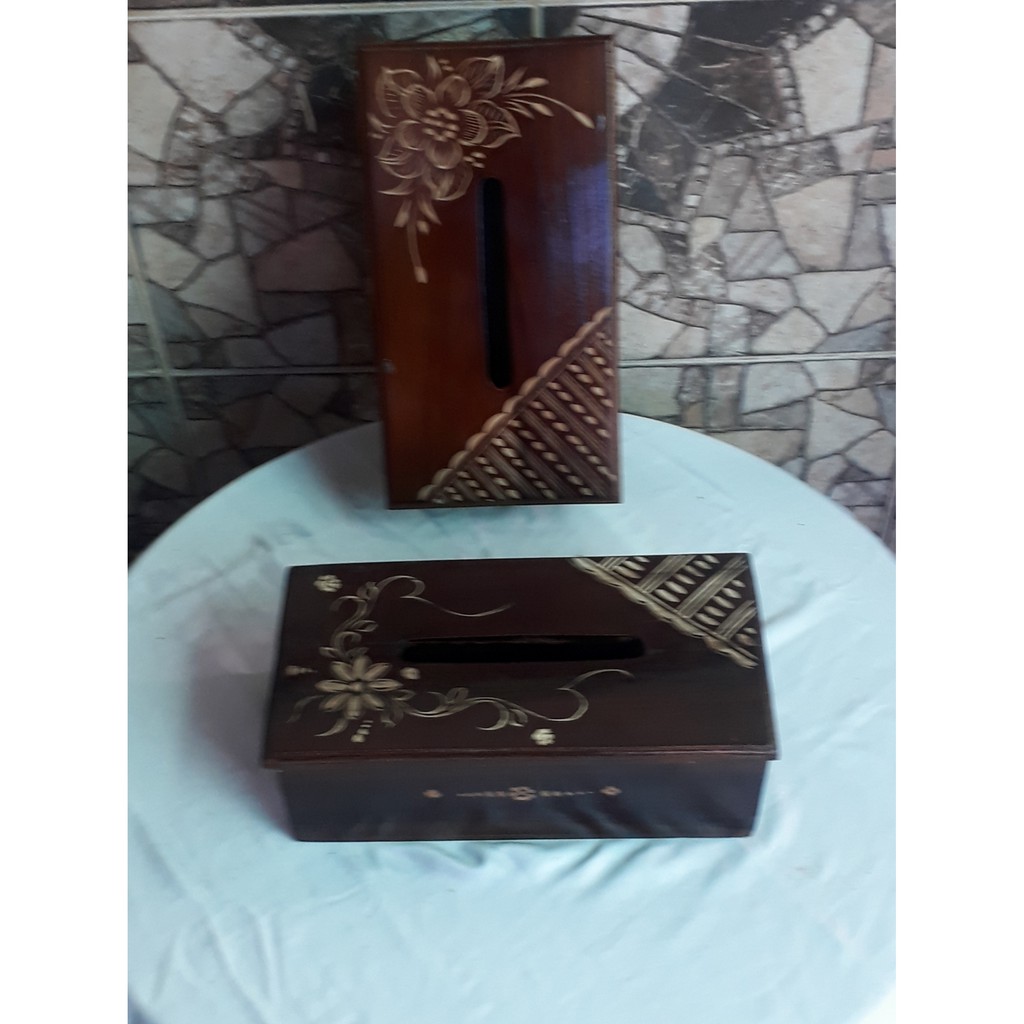 TERLARIS TEMPAT TISU KAYU JATI  CUKIT