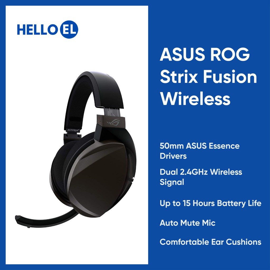 [Baca Deskripsi] DP Asus ROG Strix Fusion Wireless Gaming Headset for PC & Playstation 4