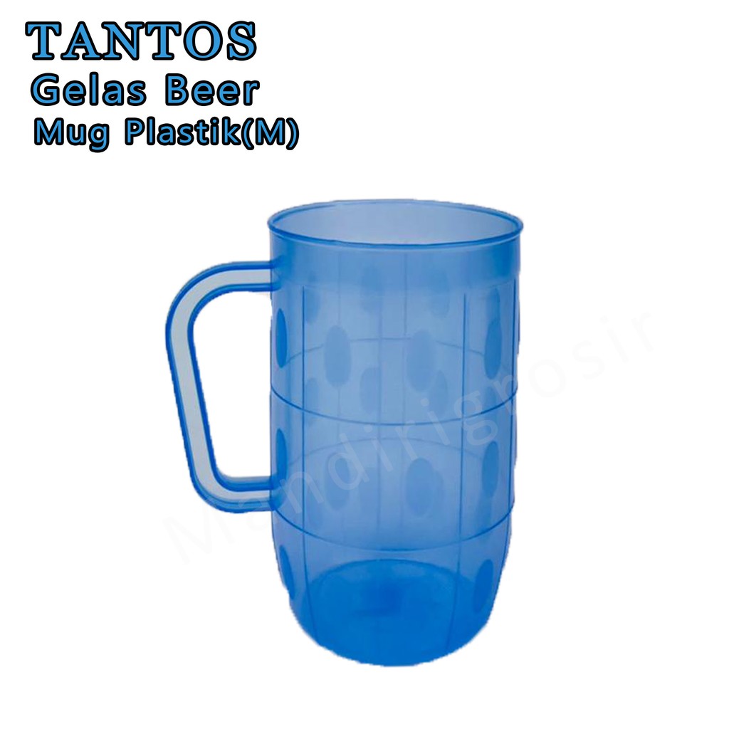 Mug dengan Pegangan*Gelas Beer(M)*Tantos Plastik Tebal &amp; Tahan Lama*5186G*5186GT