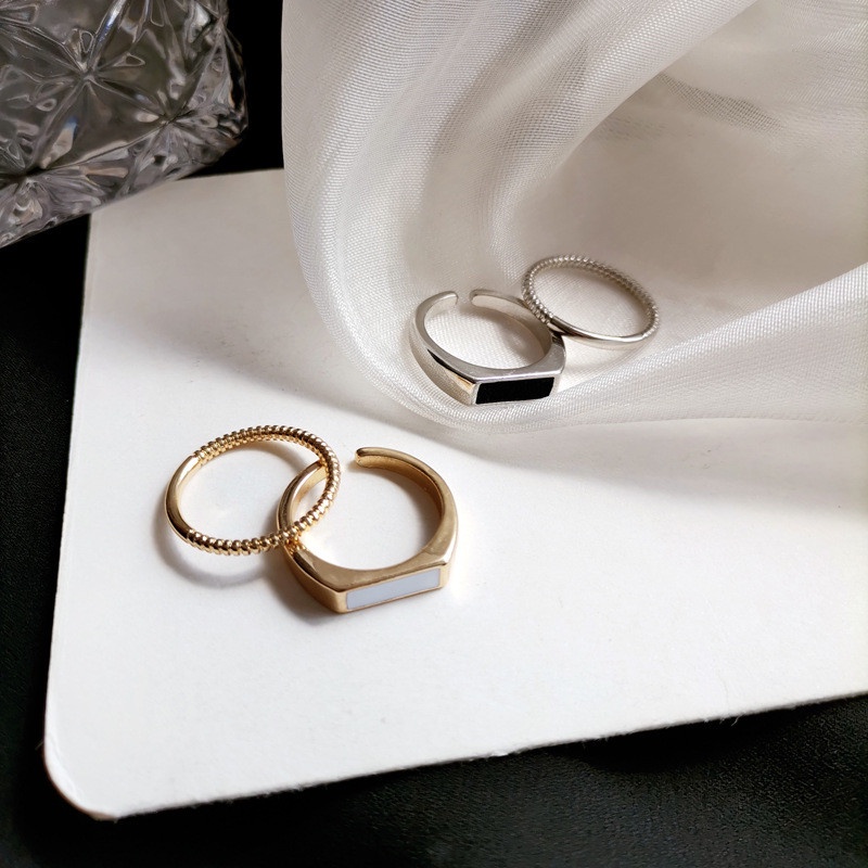 Zomi 2Pcs / Set Cincin Jari Telunjuk Gaya Retro Simple Untuk Wanita