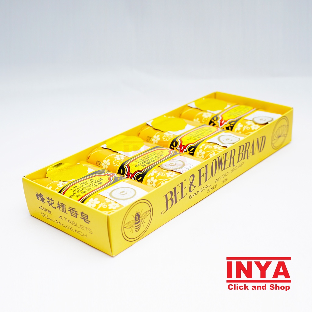 BEE &amp; FLOWER BRAND SANDAL WOOD SOAP 125gr CAP TAWON - SABUN BATANG KAYU CENDANA IMPORT
