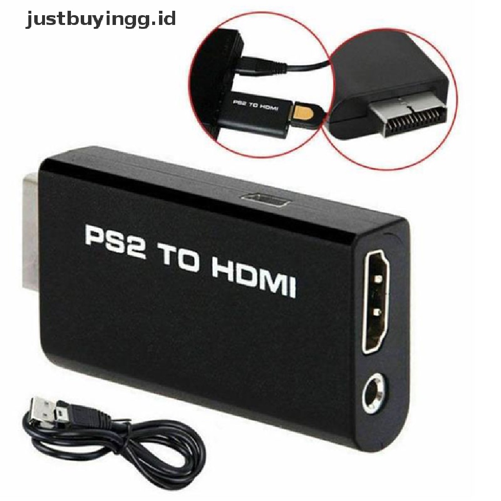 Adaptor Konverter Video Ps2 Ke Hdmi Dengan Output Audio 3.5mm Untuk Hdtv Monitor Us Id